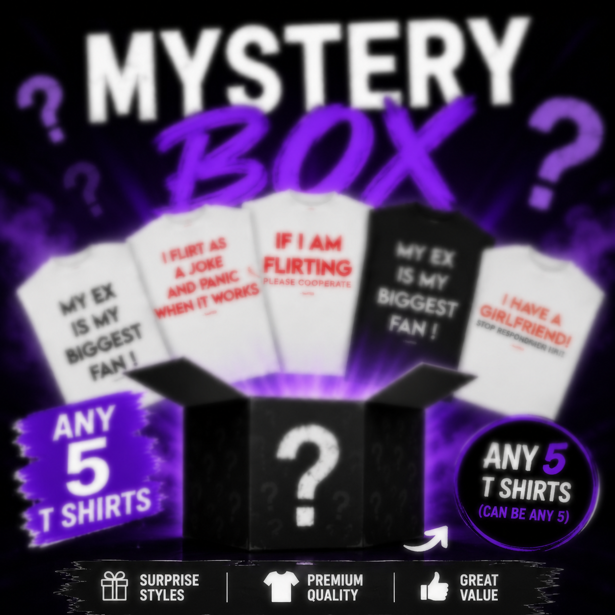 MYSTERY BOX (5 Tees)